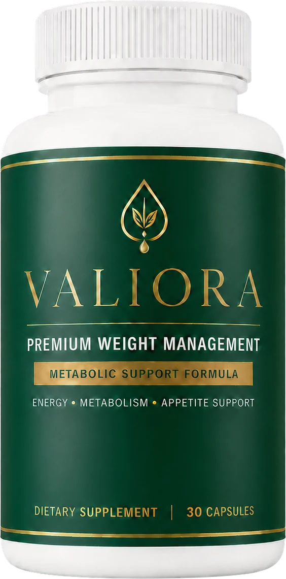 Valiora premium weight management capsule bottle